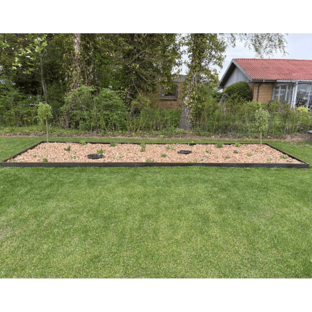 Bedafgrænsning - længde 120cm - 3mm cortenstål